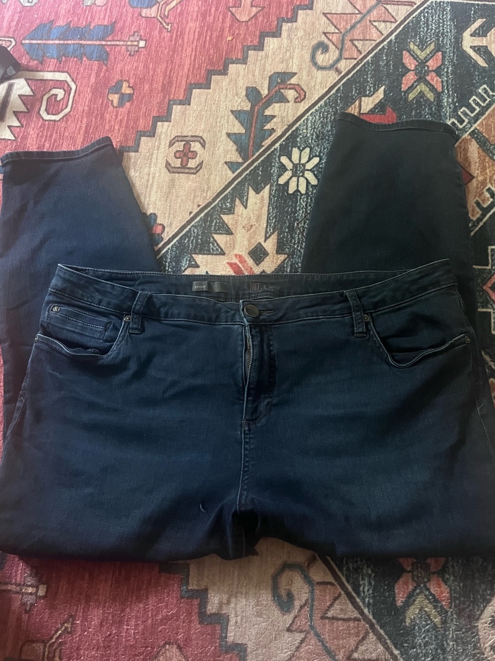 Kut from the Kloth Dark Blue Skinny Jeans Plus Size 22